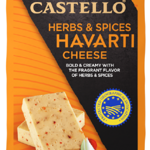 Queso havarti con hierbas y especies bloque danés 277gr. Castello