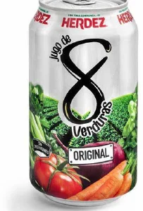 Jugo de 8 verduras lata 340ml. Herdez