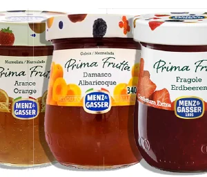 Mermeladas italianas (fresa, albaricoque y naranja) 340gr. Menz & Gasser