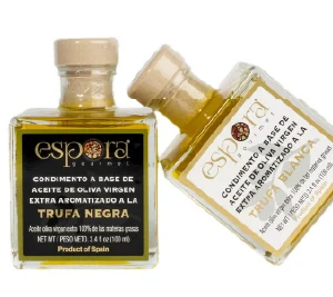 Aceites español de trufa blanca y trufa negra 100ml. Espora