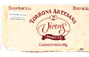 Turrón español duro de almendra 200gr. Vicens