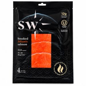 Salmón ahumado rebanado sin piel chileno